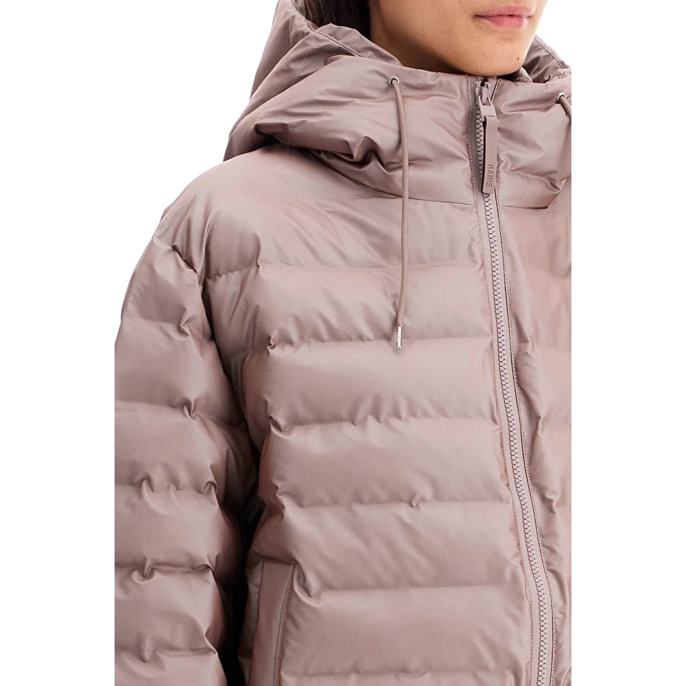 Rains Korte Puffer Jacket Pink Dames