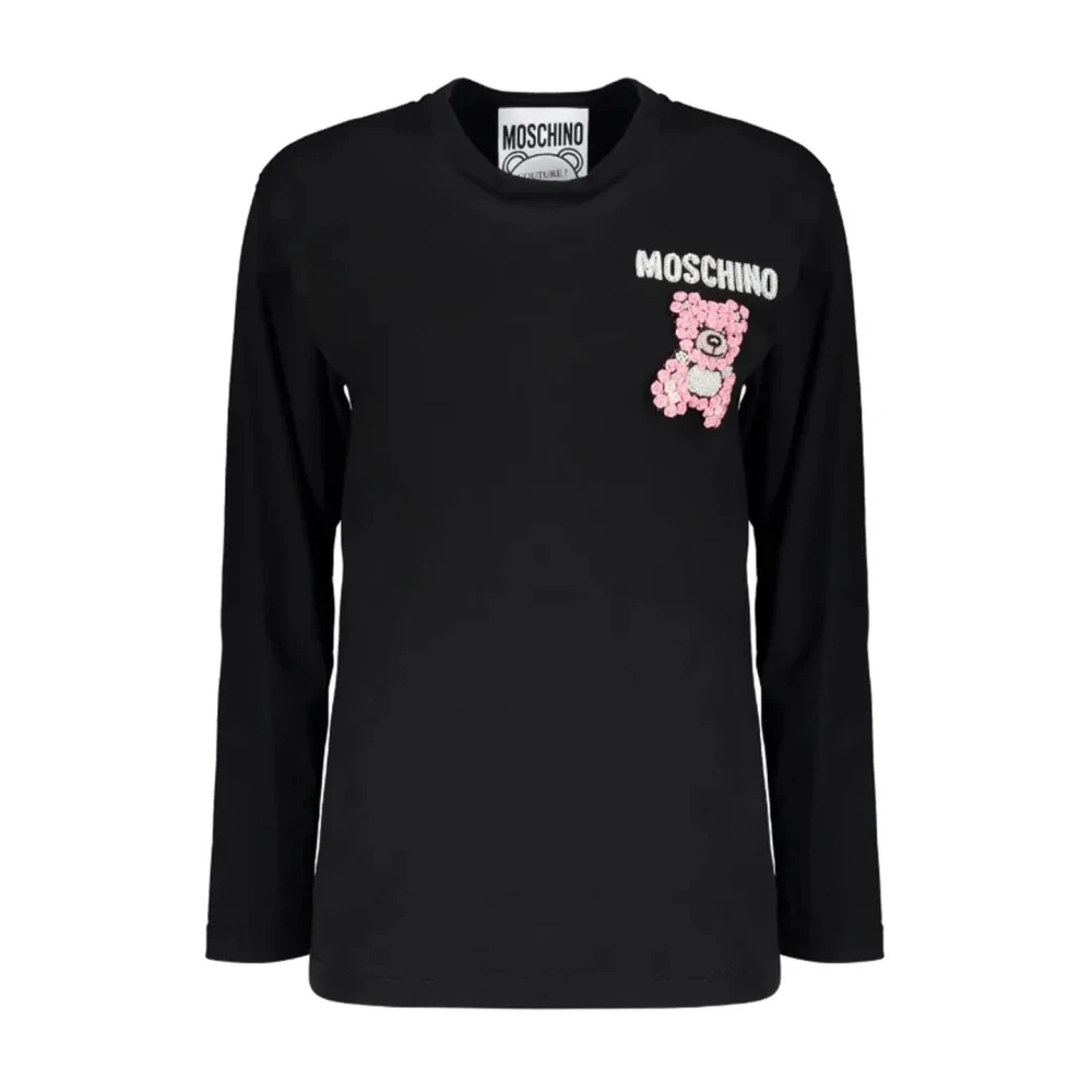 Moschino Women's Black Couture Long Sleeve T-Shirt