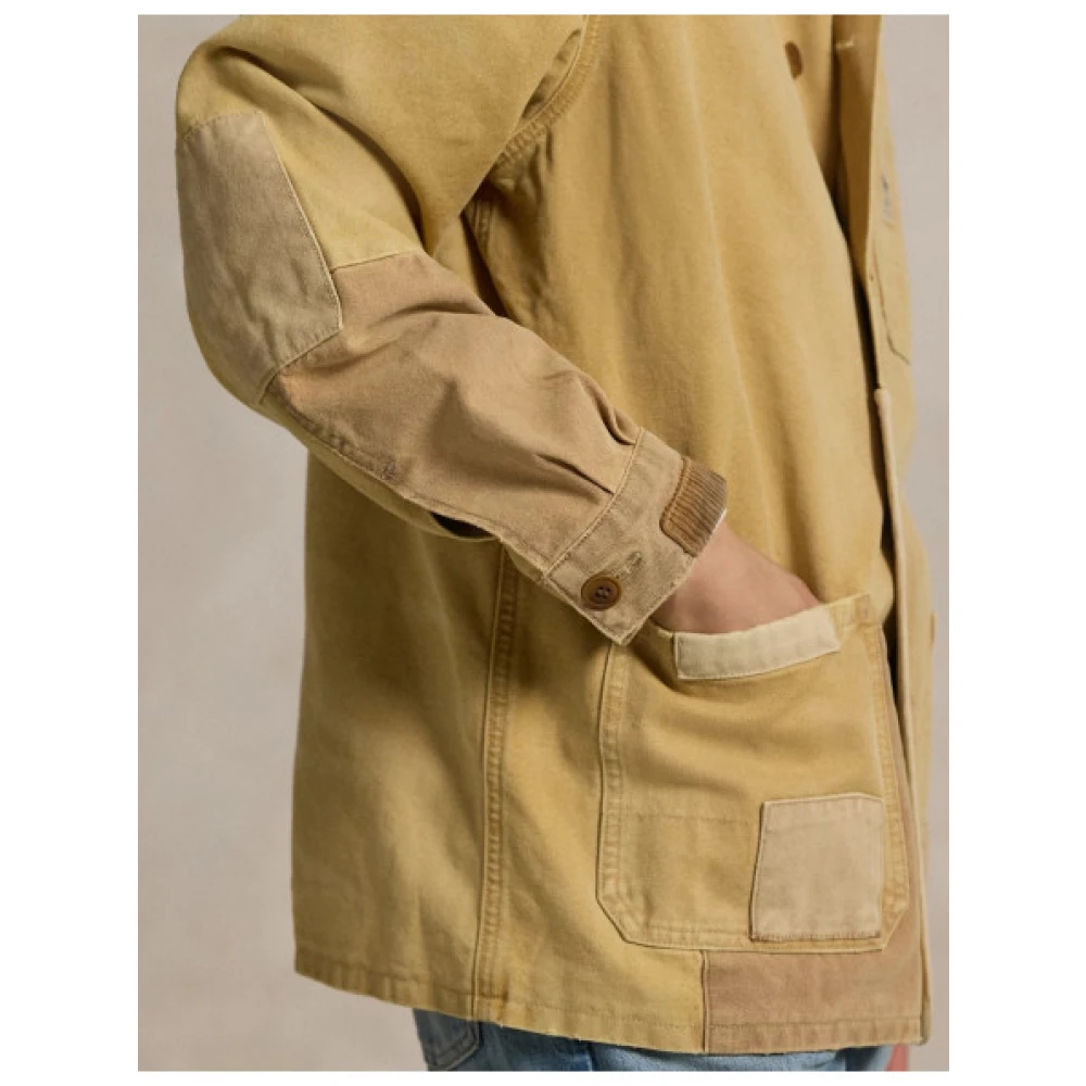 Polo Ralph Lauren Katoenen Worker Jack met Tartan Voering Beige Dames