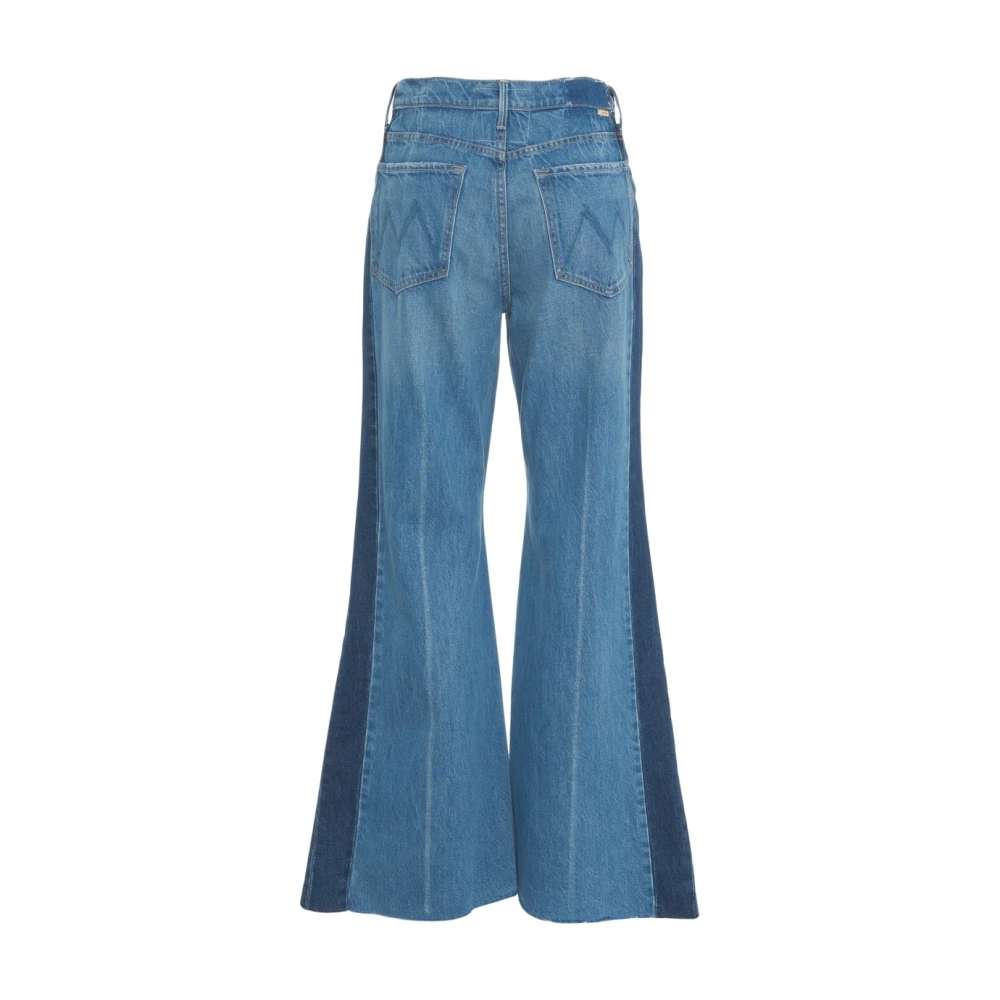 Mother Blauwe Flared High-Waisted Jeans Blue Dames