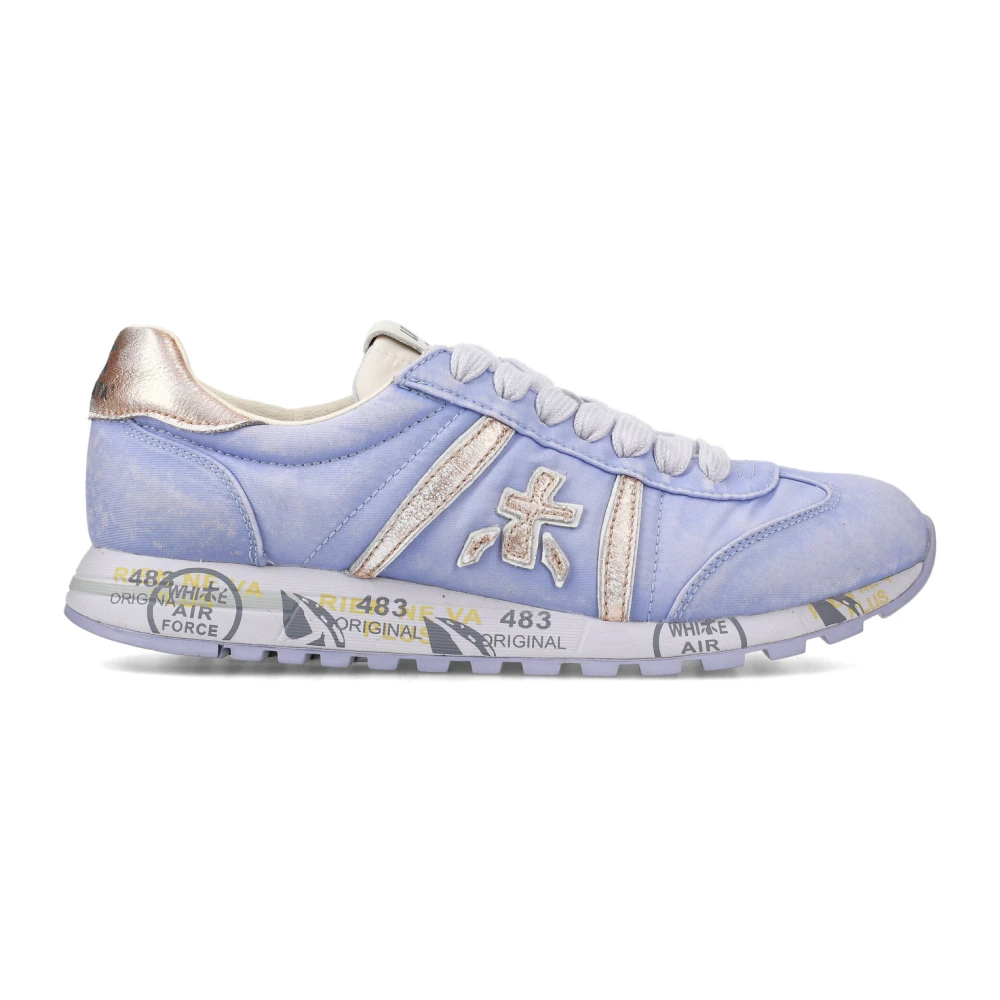 Premiata Lucy Sneakers i lila mocka och tekniskt tyg Multicolor, Dam