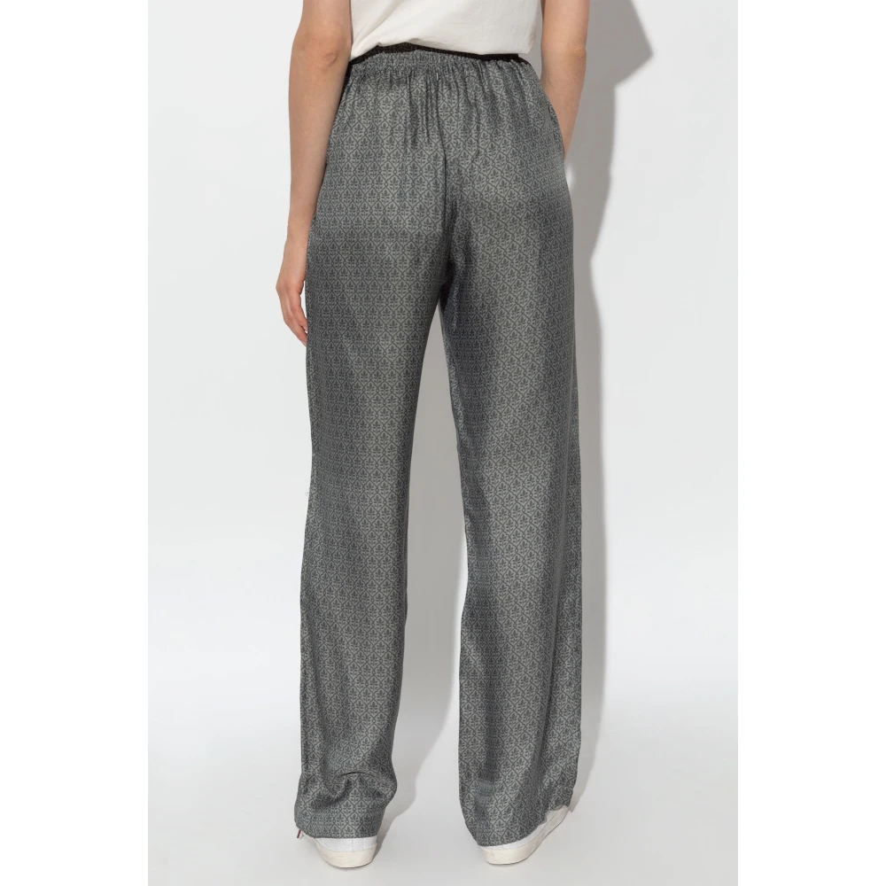 Golden Goose Gestreepte loszittende broek Gray Dames