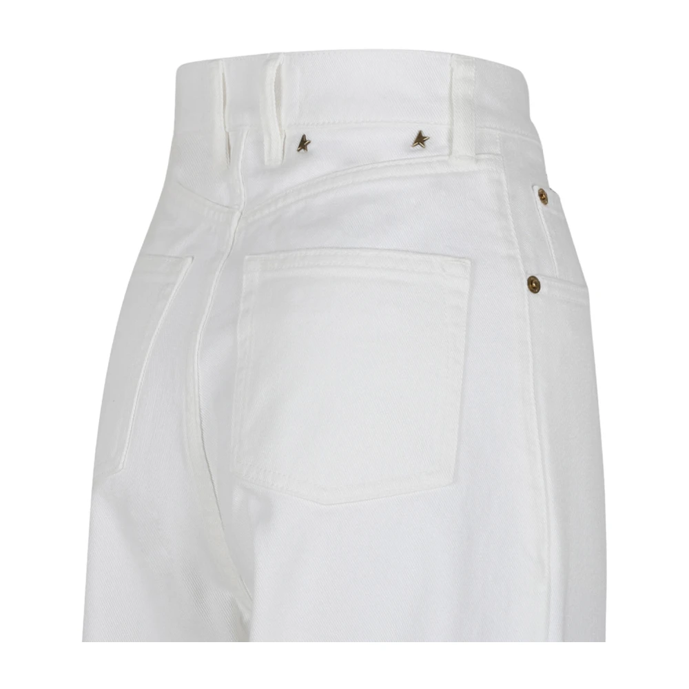 Golden Goose Kim Dyed Bull Denim Jeans White Dames