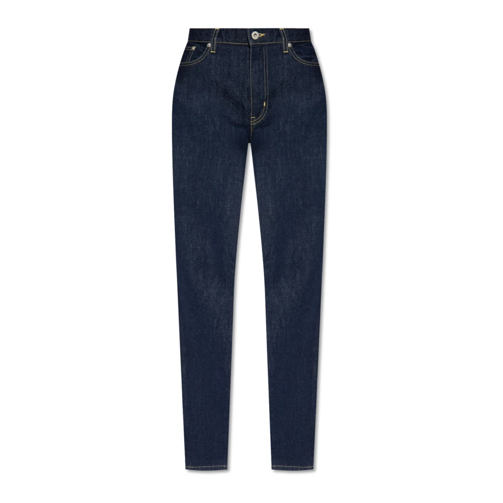 Kenzo Women's Blue Straight Leg Jeans