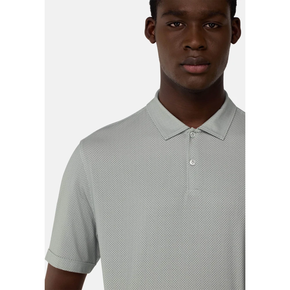 Boggi Milano B Tech Polo Shirt van katoenmix Green Heren
