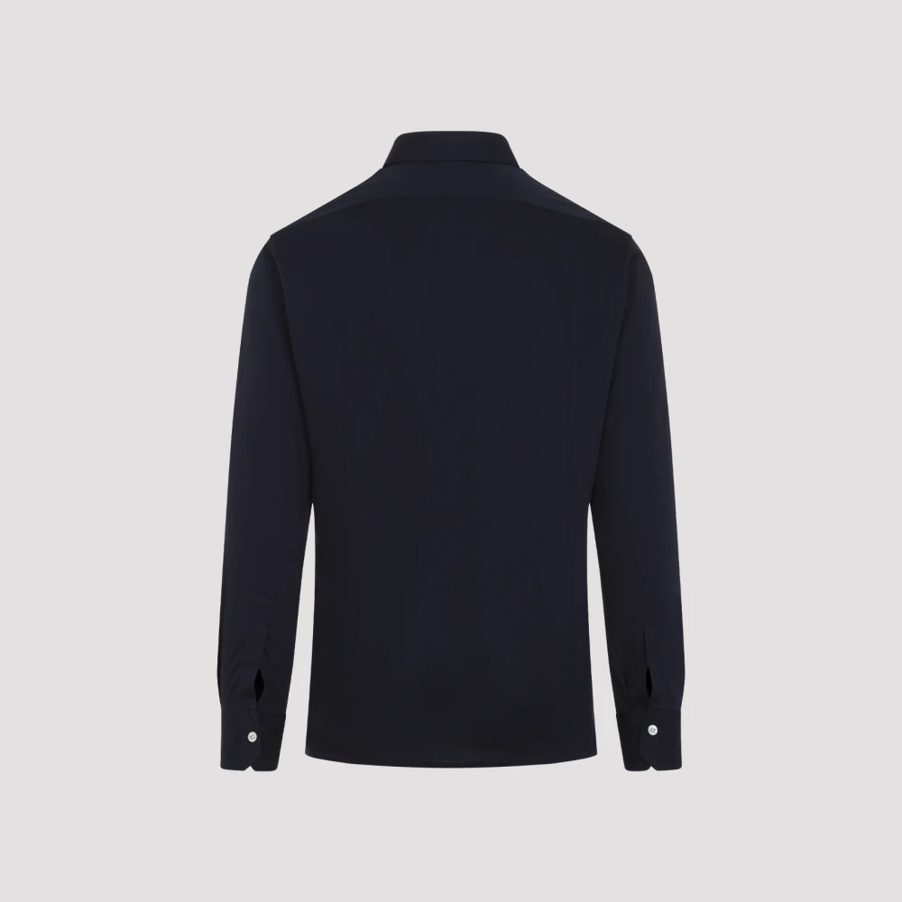 Kiton Zwarte Stijlvolle Katoenen Overhemd Black Heren