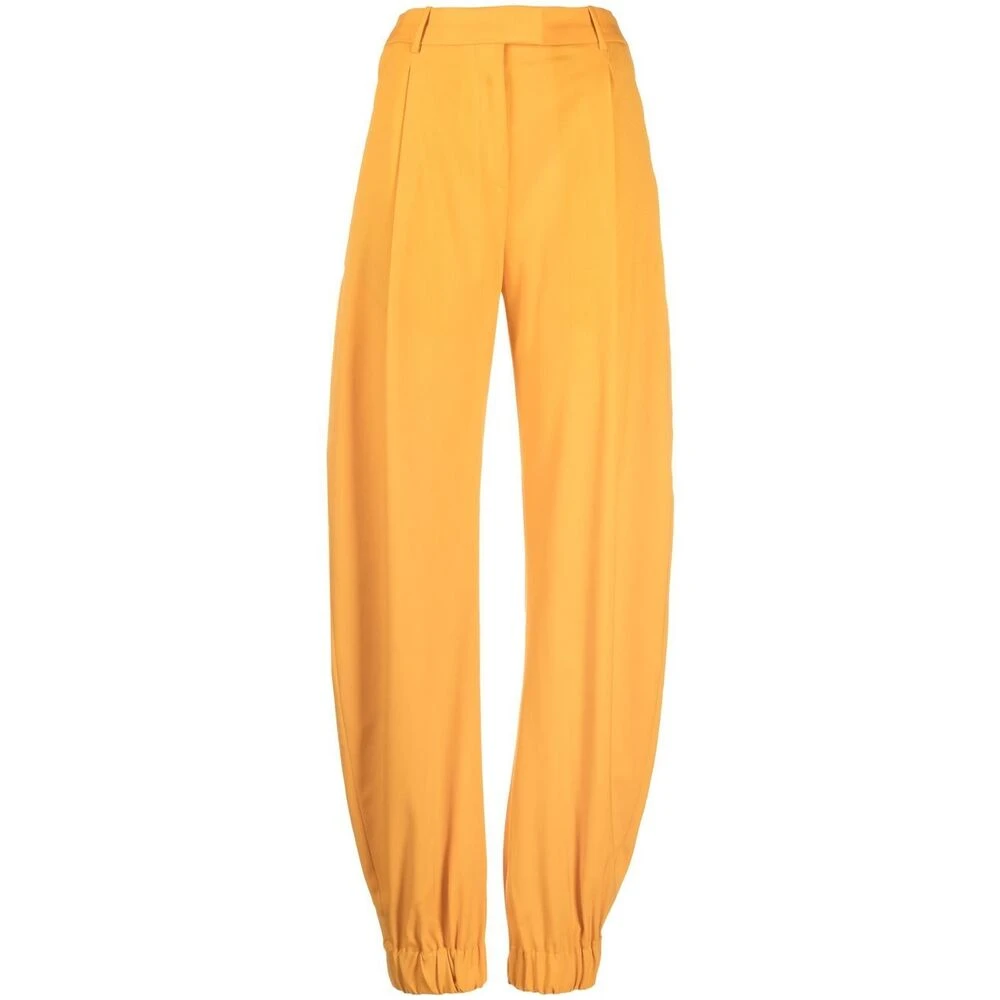 The Attico Marigold High-Waisted Stretch-Wool Broek Orange Dames