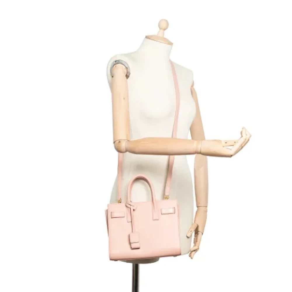 Yves Saint Laurent Vintage Pre-owned Leather handbags Pink Dames