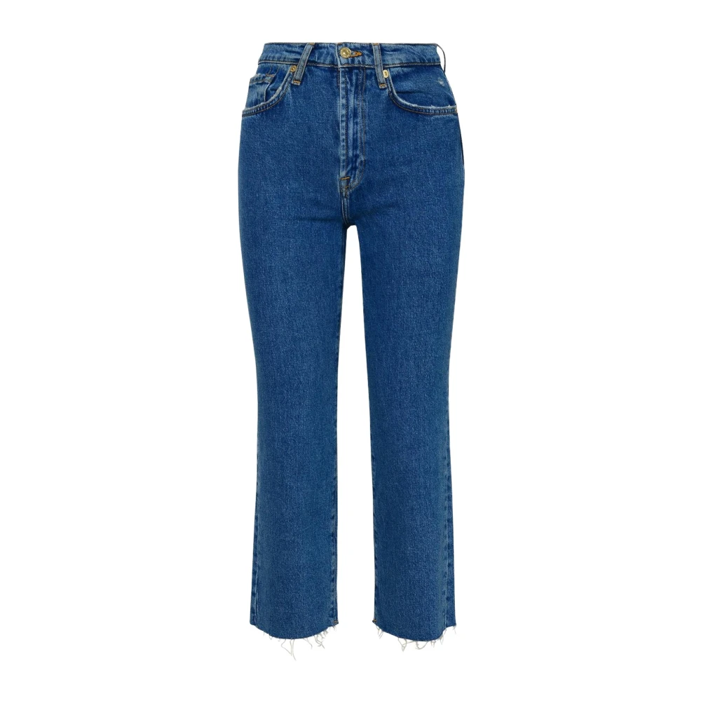 7 For All Mankind Cropped Jeans Dames Blue Dames