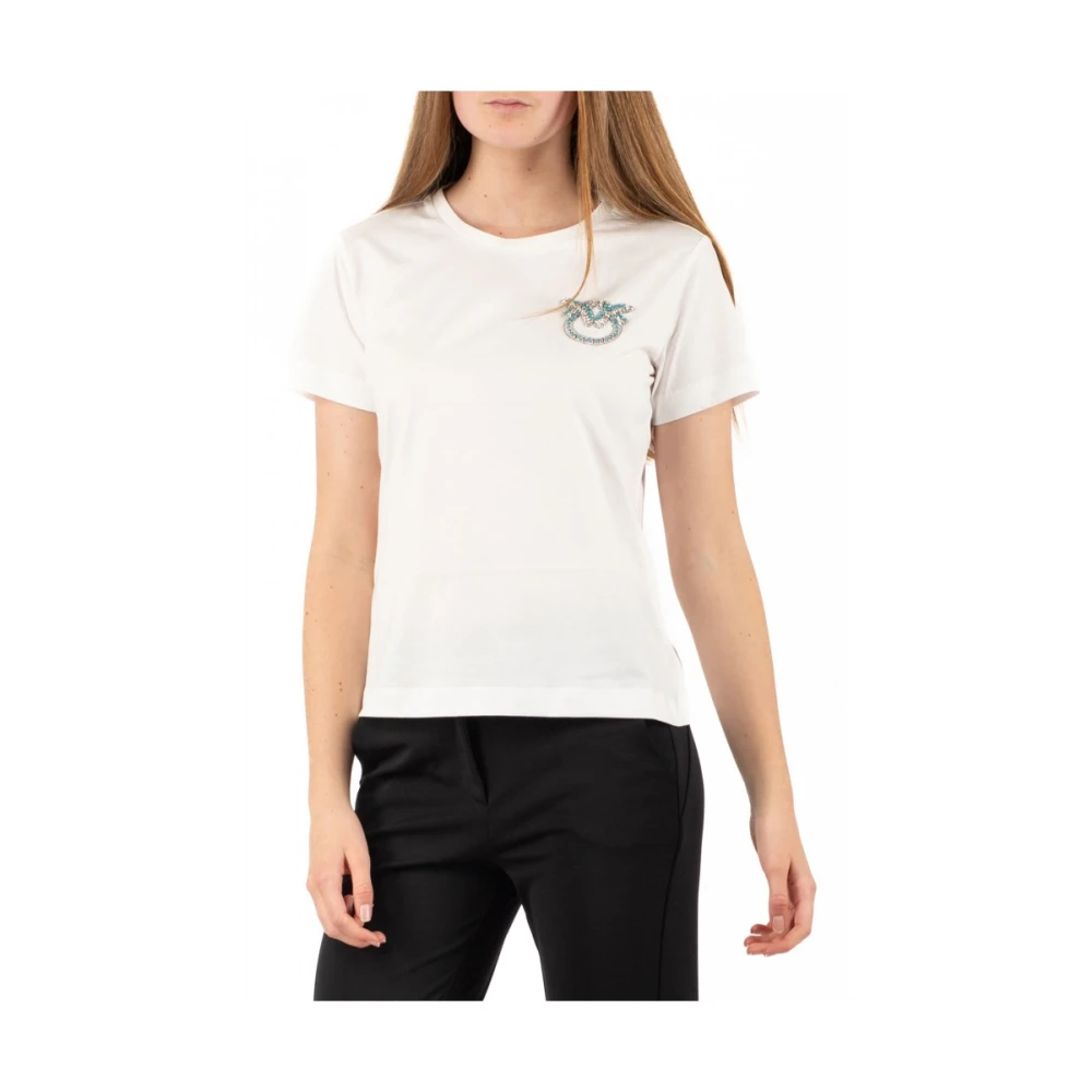 pinko Roze T-shirt White Dames