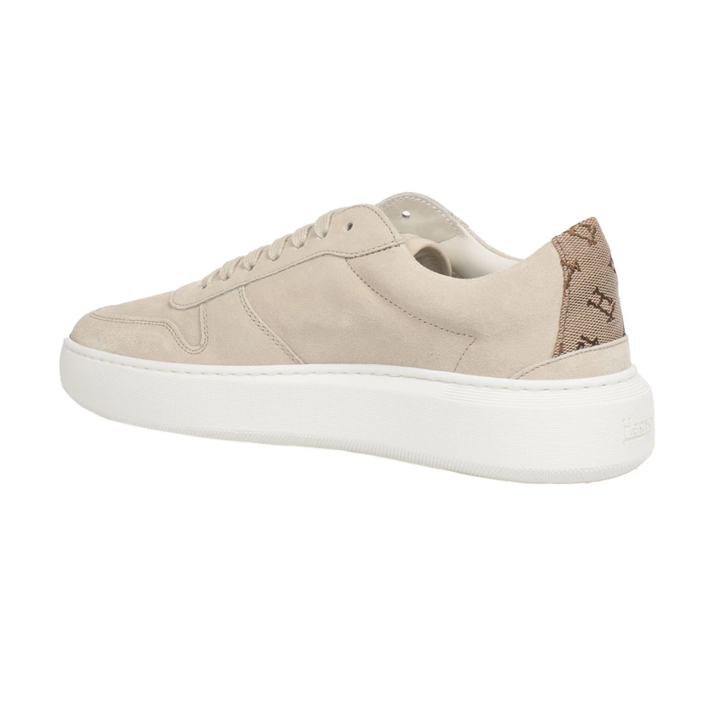 Herno Suede Sneakers met Logo Detail Beige Dames