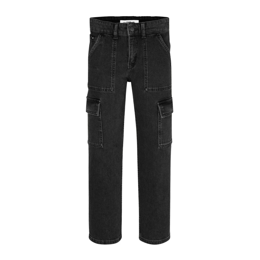 Calvin Klein Grå Denim Straight Fit Barn Jeans Gray, Pojke