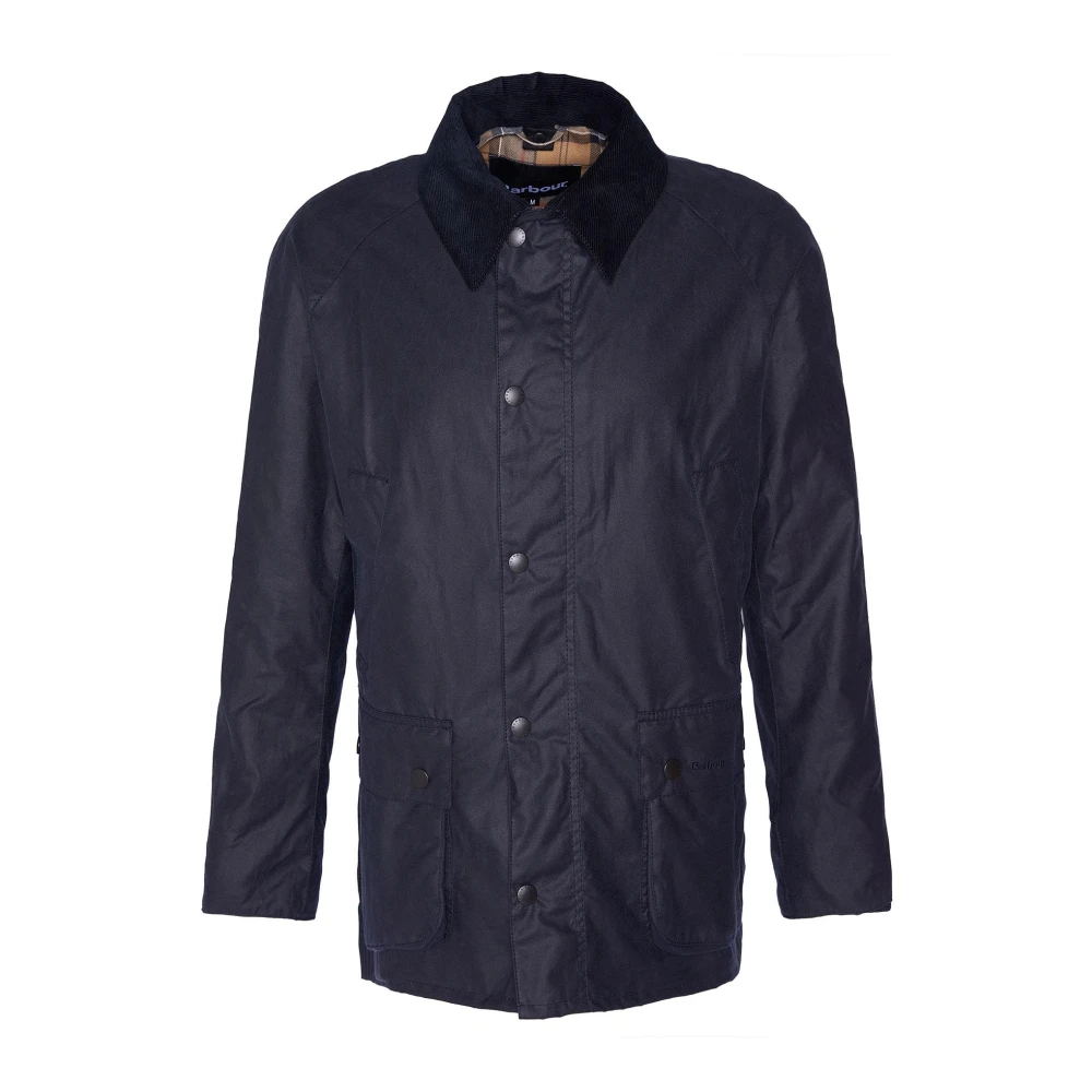 Barbour Men's Blue Light Jackets, L, Ashby Waxed Jacket
