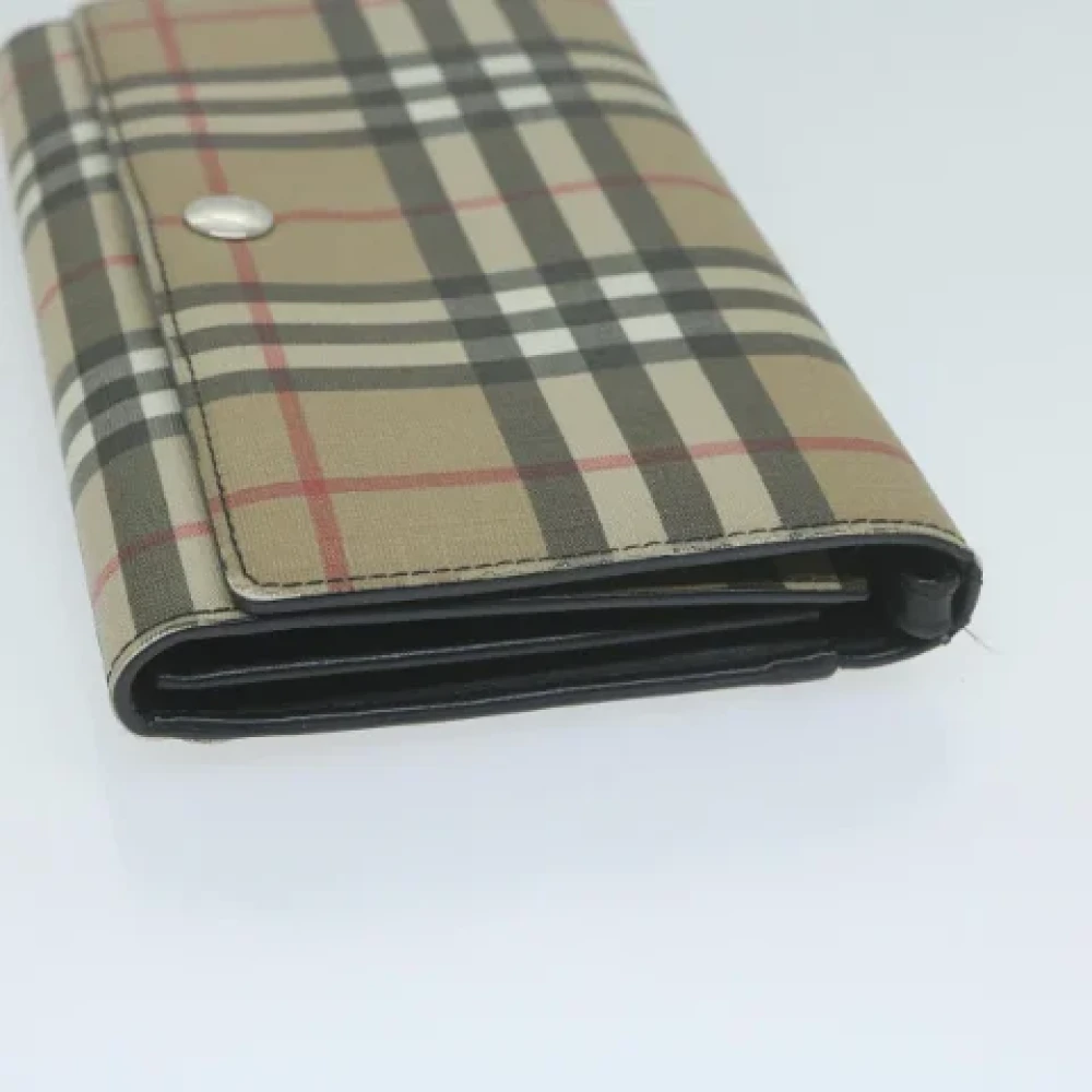 Burberry Vintage Pre-owned Leather wallets Beige Dames