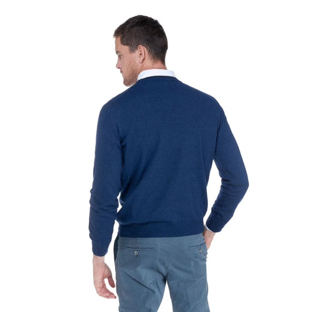 Harmont & Blaine Wollen Turtleneck met Details Blue Heren