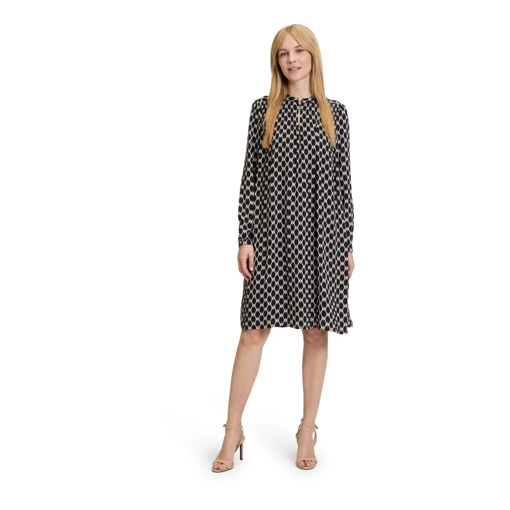 Betty Barclay Geplooide Jurk 3 4 Mouw Black Dames