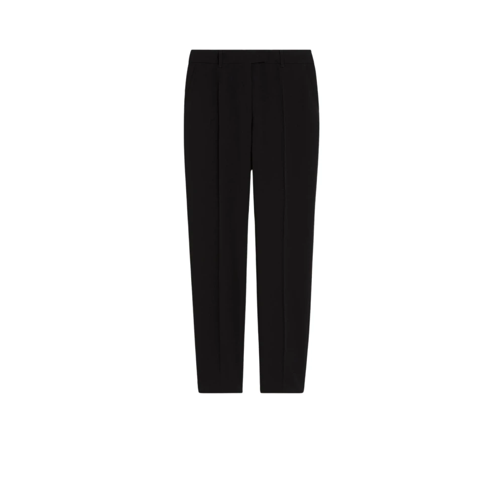 Max Mara Studio Women's Black Jerta Trousers - Slim-Fit Trousers - 2XS - Trousers
