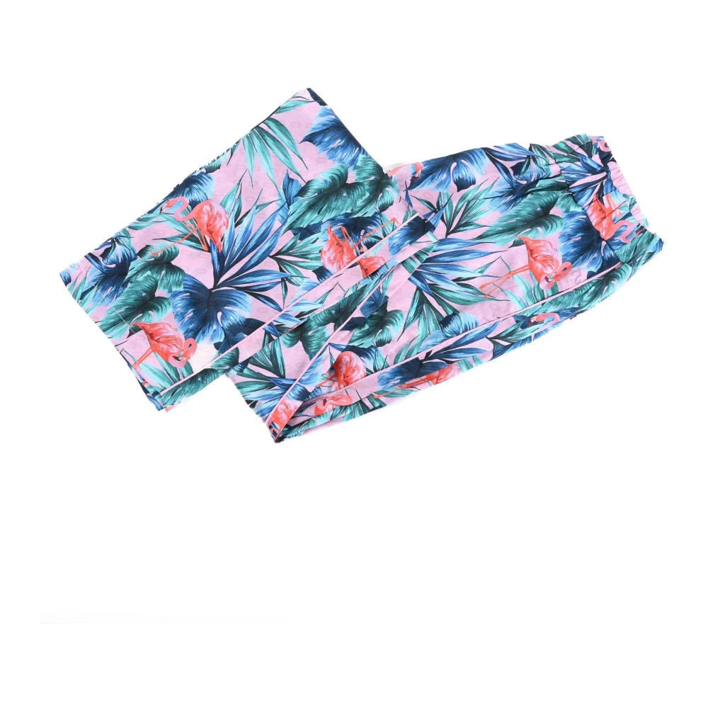 Dee Ocleppo Flamingo Zijden Pyjamaset Multicolor Dames