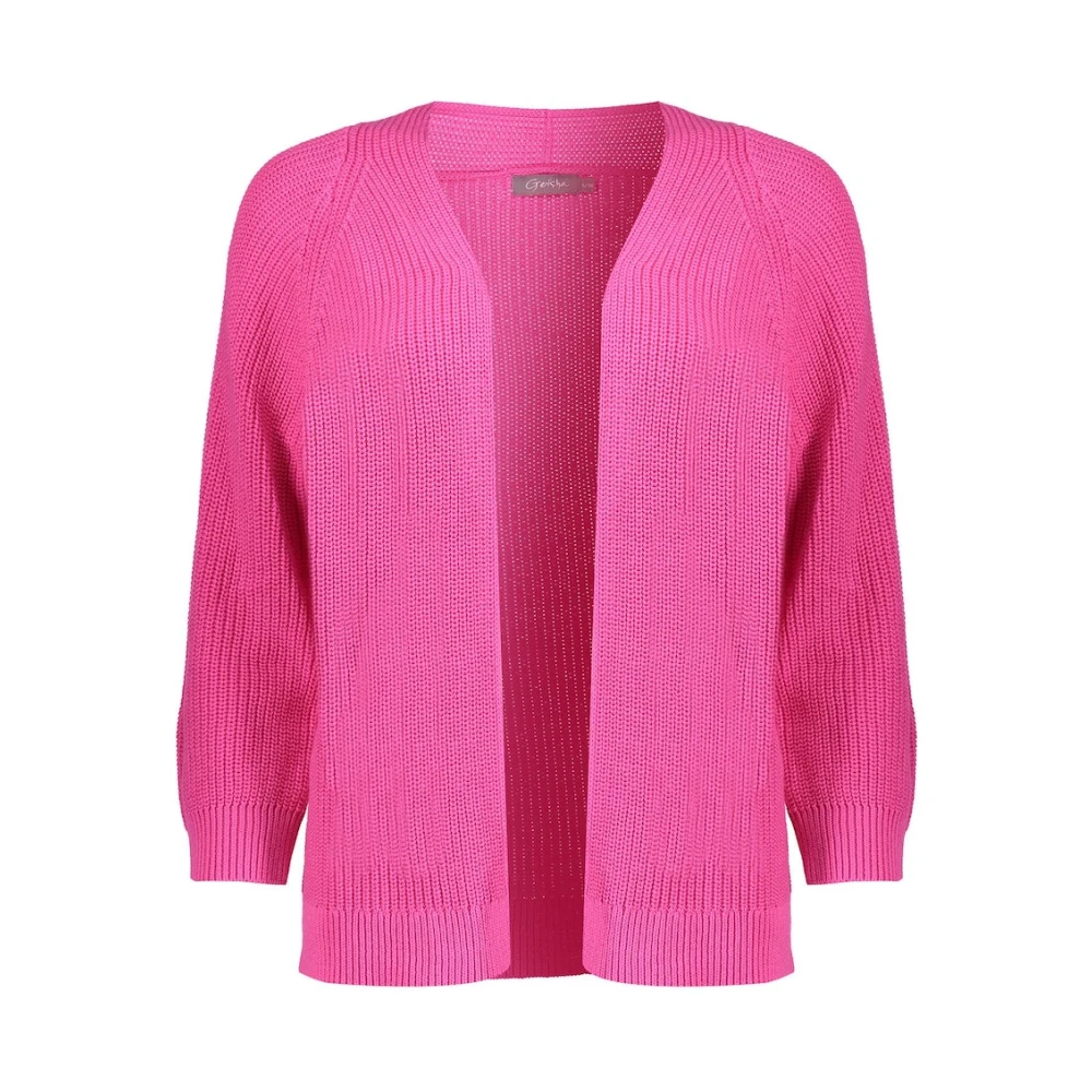 Geisha vest Cardigan basic 44004-10 445 fuchsia Pink Dames