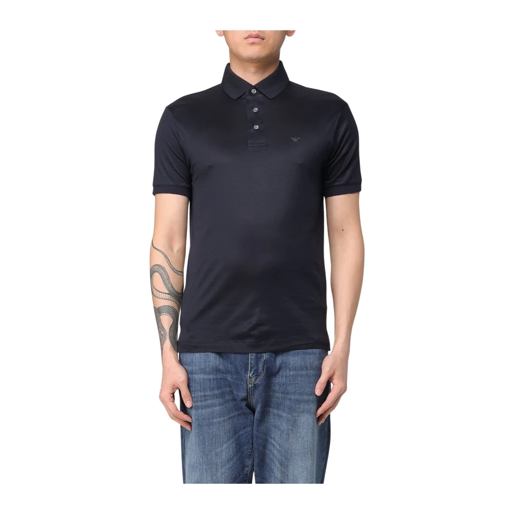 Emporio Armani Blauwe T-shirts en Polos Blue Heren