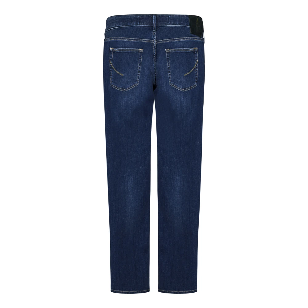 Hand Picked Blauwe Jeans met Logo Borduursel Blue Heren