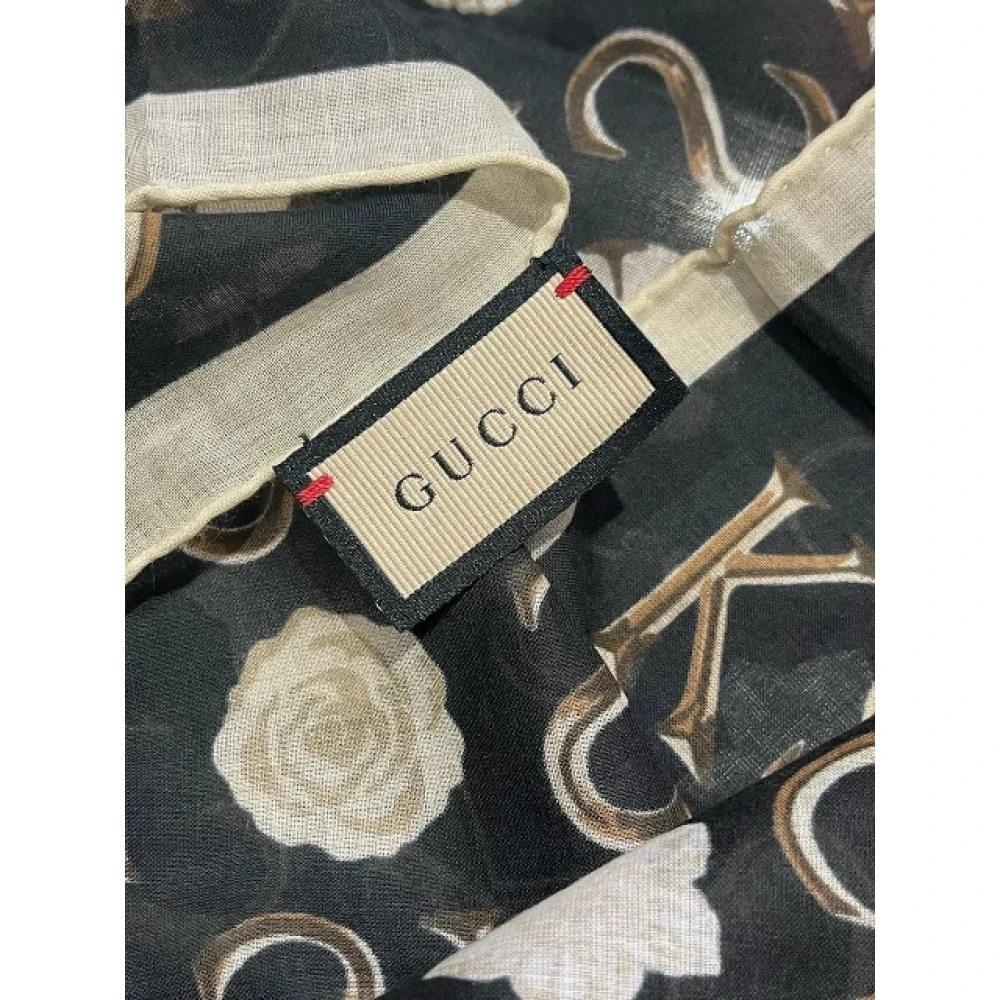 Gucci Vintage Pre-owned Cotton scarves Multicolor Dames