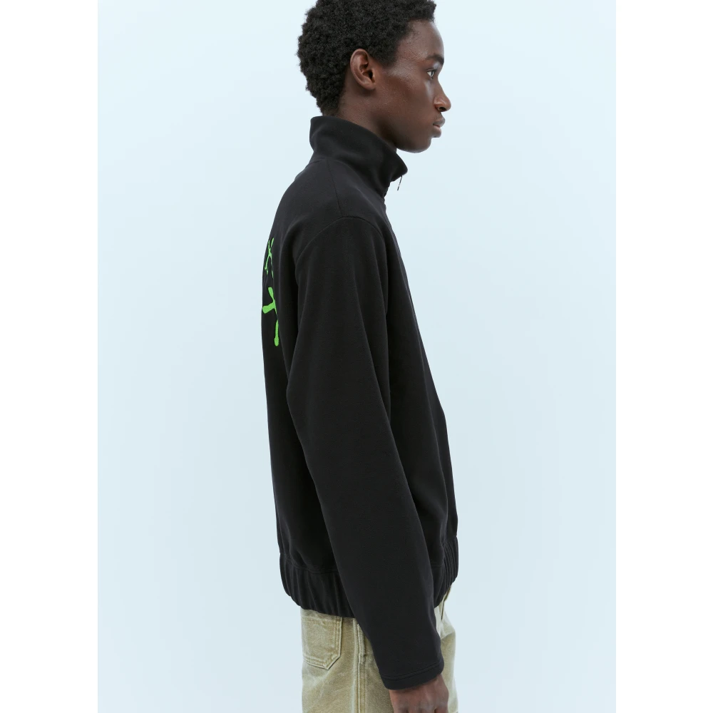 Carne Bollente Gezellig Fleece Quarter-Zip Sweatshirt Black Heren