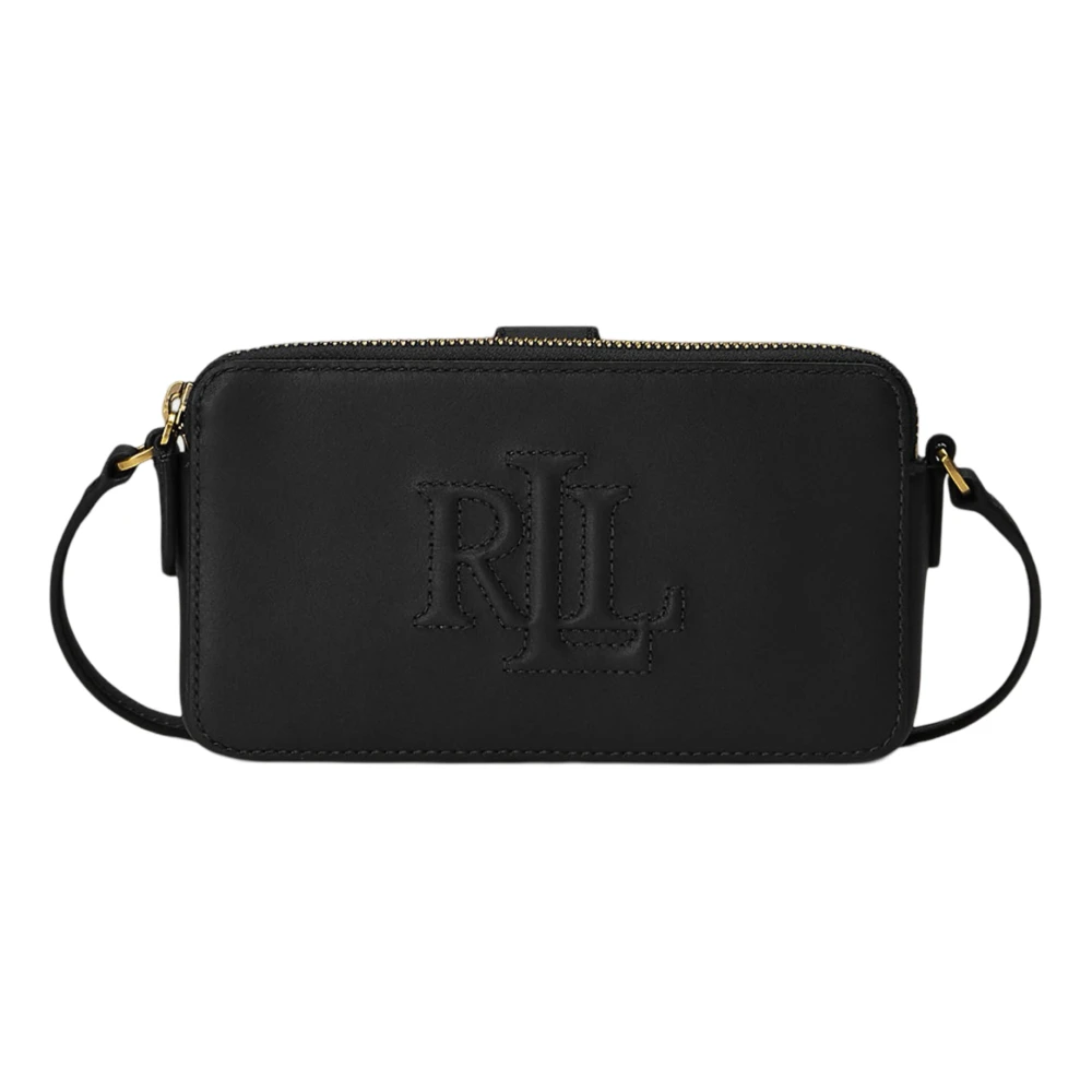 Ralph Lauren Zwarte Medium Crossbody Portemonnee Tas Black Dames