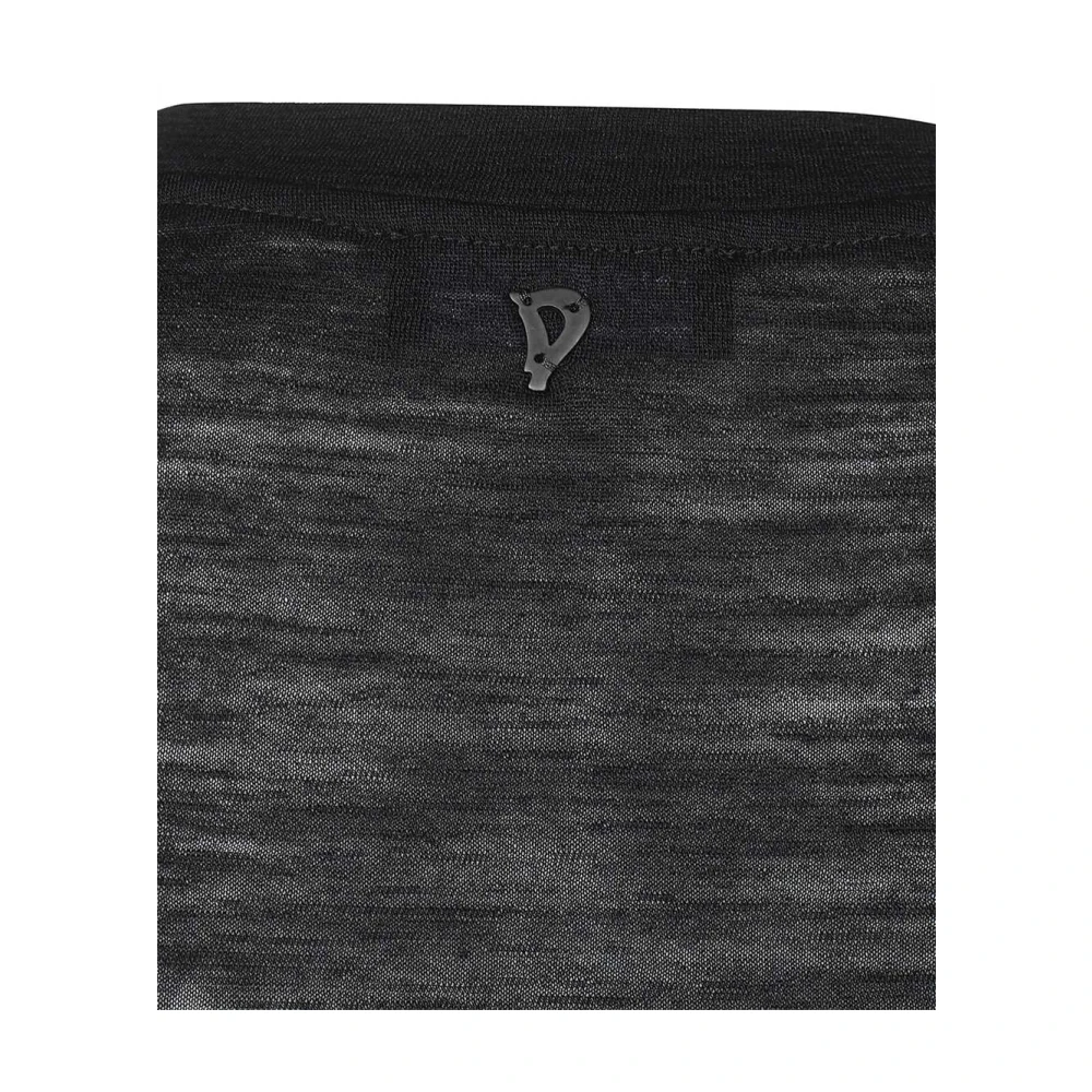 Dondup Wollen Langarm T-Shirt Black Dames