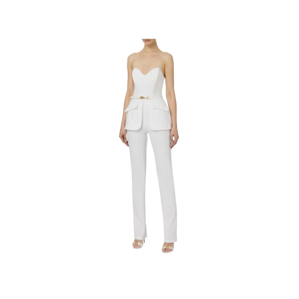 Elisabetta Franchi Stijlvolle Jumpsuit voor Vrouwen White Dames