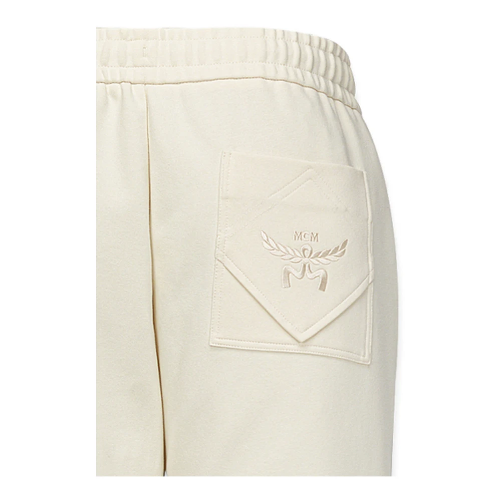 MCM Essentiële trainingsbroek in Romanit met logo White Heren