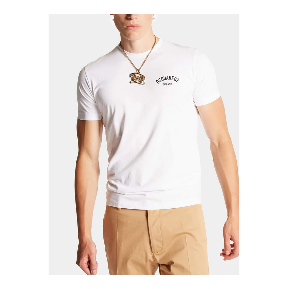 Dsquared2 Stijlvol Katoenen T-shirt White Heren