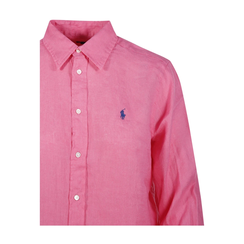 Ralph Lauren Langemouw Knopen Voor Shirt Pink Dames