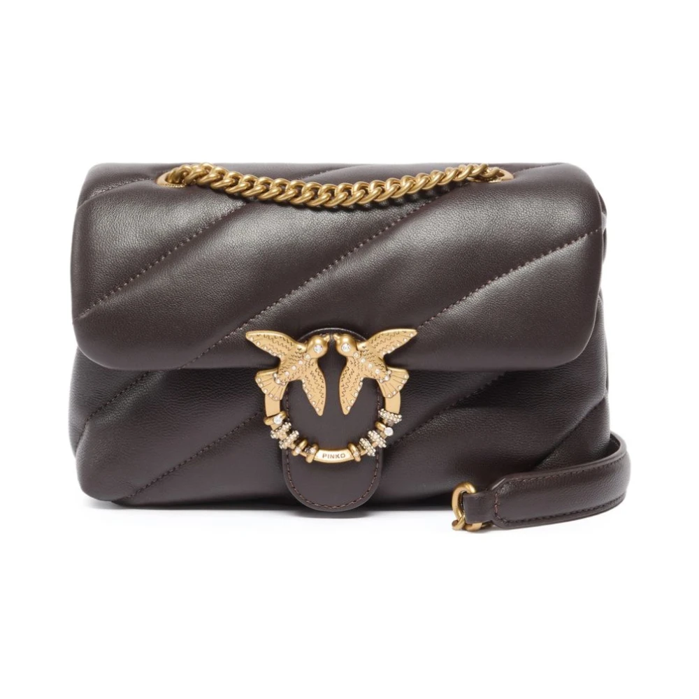 Pinko Puff Mini New Buckle - Female - Cross Body Bags - Brown - One Size - Bags