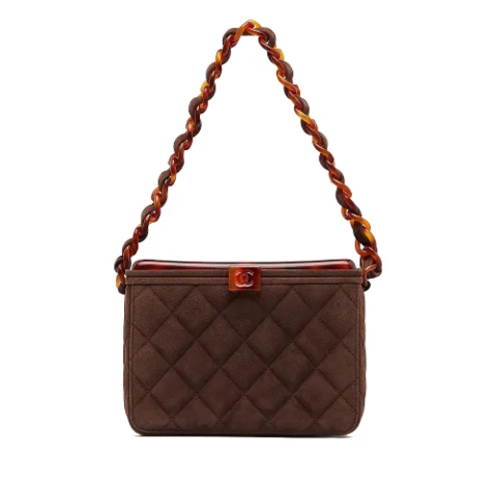 Chanel Vintage Pre-owned Suede handbags Brown Dames