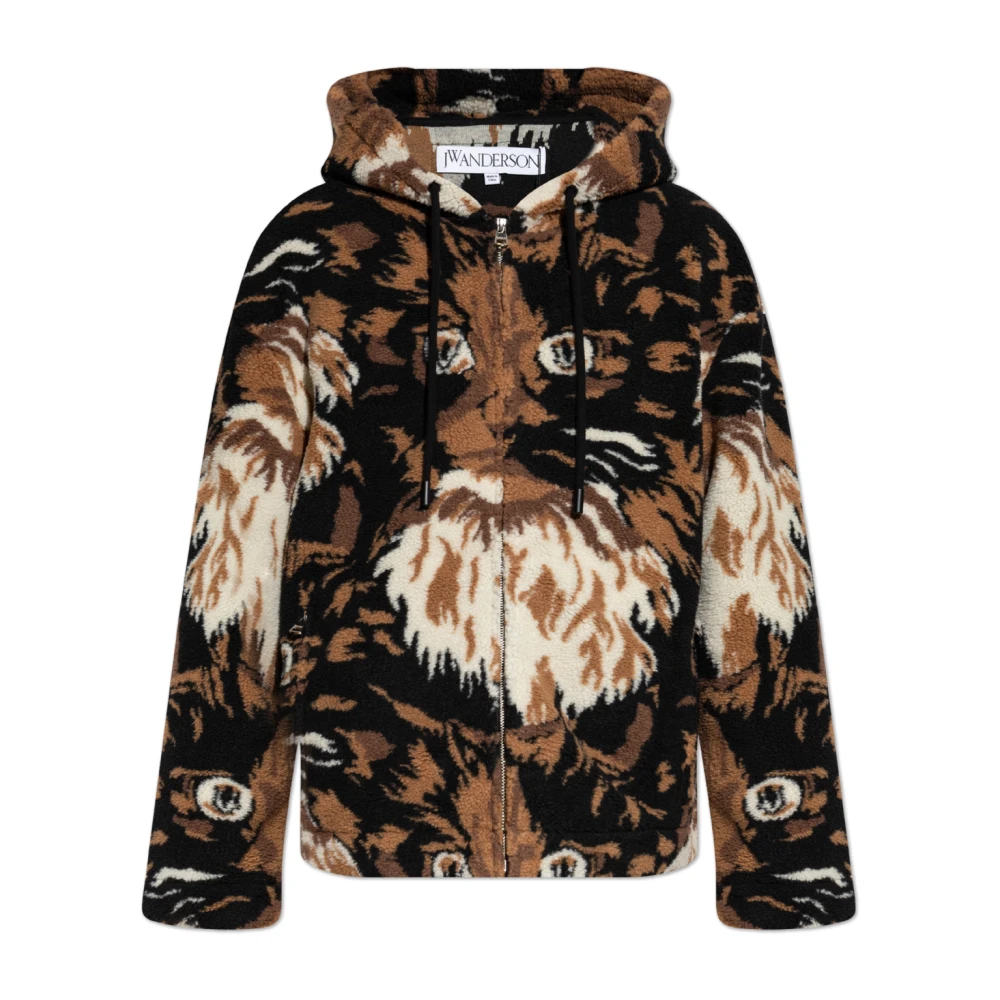 JW Anderson Fleece met capuchon Brown Heren
