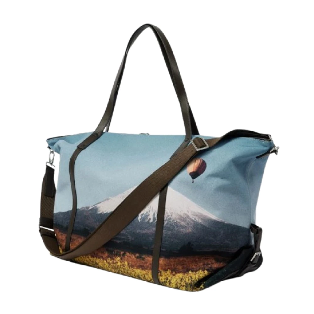 PS By Paul Smith Canvas Duffeltas met Handtekeningprint Multicolor Heren