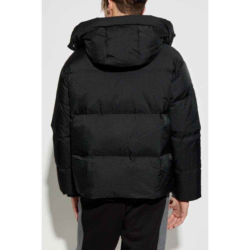 Emporio Armani Donsjack met monogram Black Heren