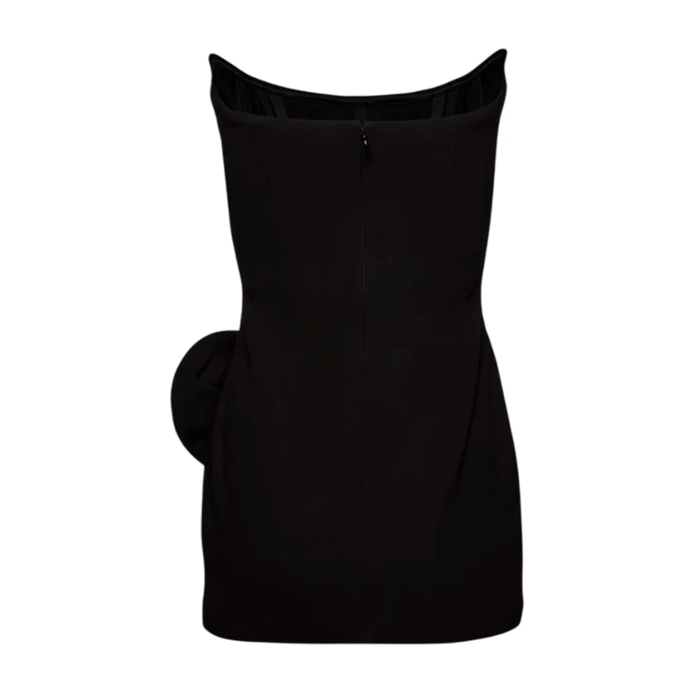 Magda Butrym Elegante Strapless Zwarte Jurk Black Dames