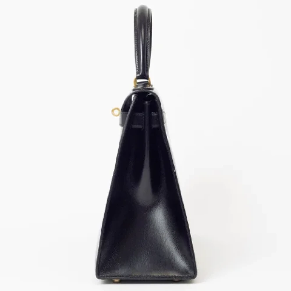 Hermès Vintage Pre-owned Leather handbags Black Dames