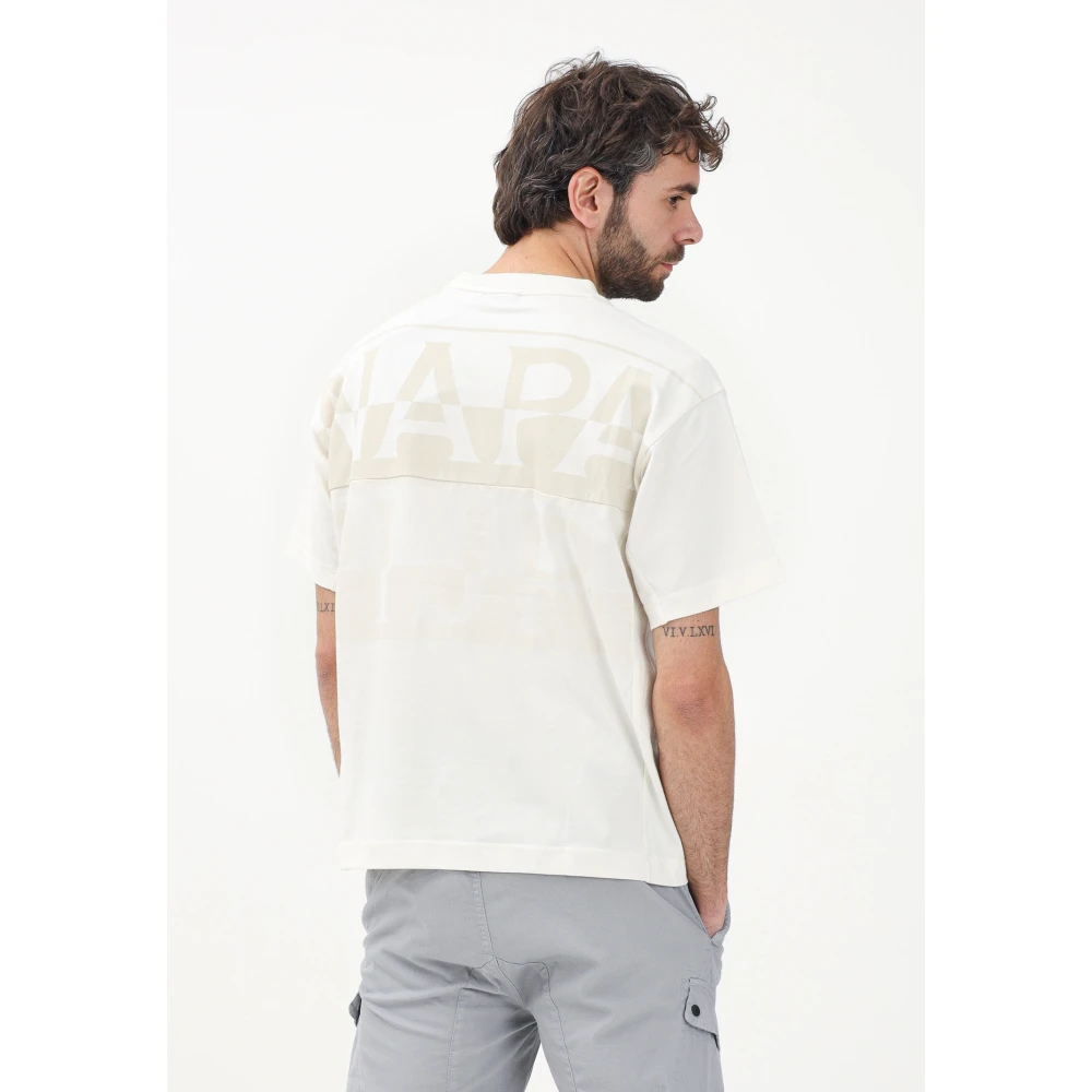 Napapijri Outdoor Heritage T-shirt Wit Heren White Heren