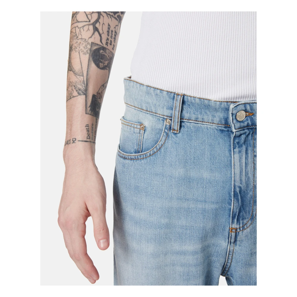 Iceberg Carpenter fit 5-pocket indigo denim broek Blue Heren