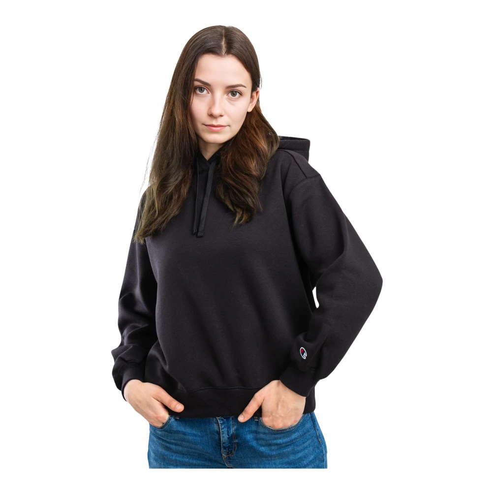 Champion Zwarte Dames Sweatshirt Relaxte Pasvorm Black Dames