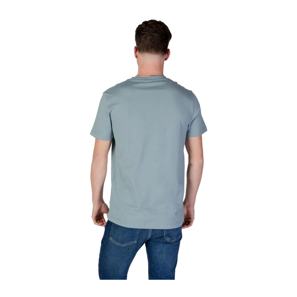 Calvin Klein Jeans Groene Effen Katoenen T-shirt Korte Mouwen Green Heren