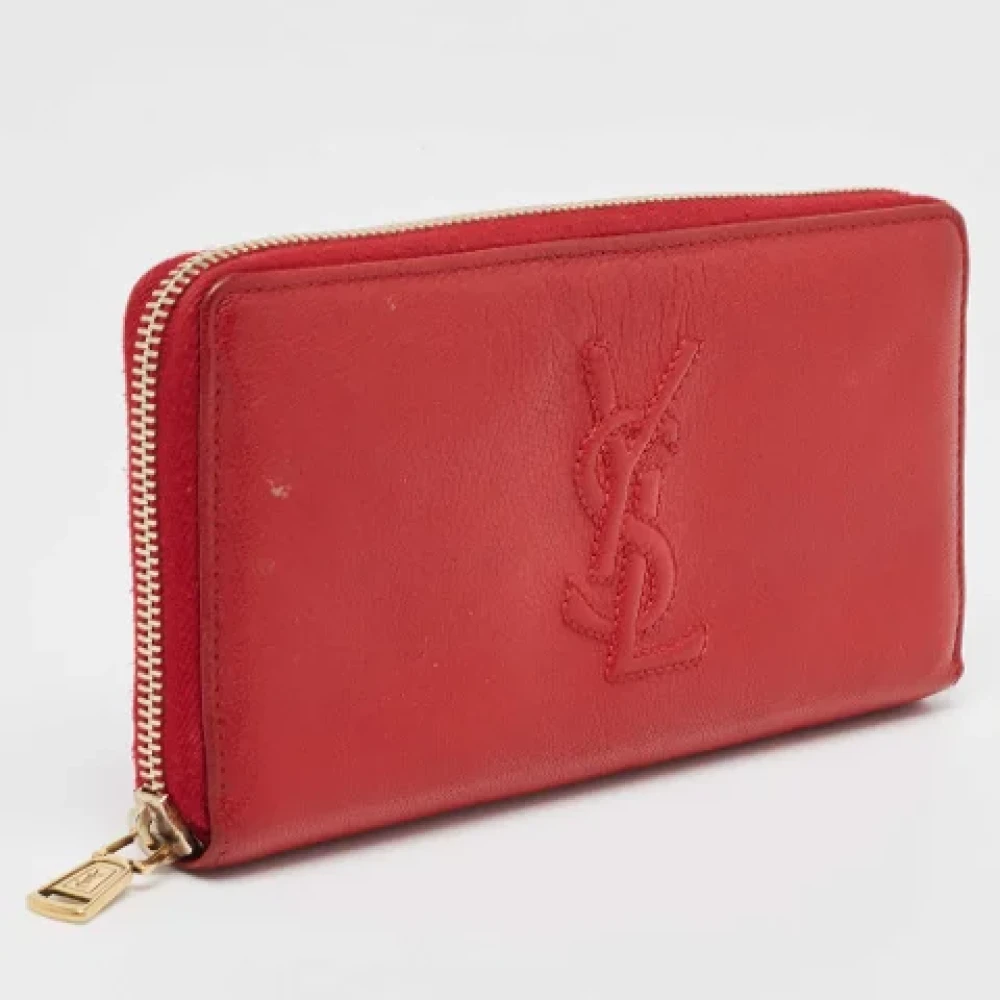 Yves Saint Laurent Vintage Pre-owned Leather wallets Red Dames