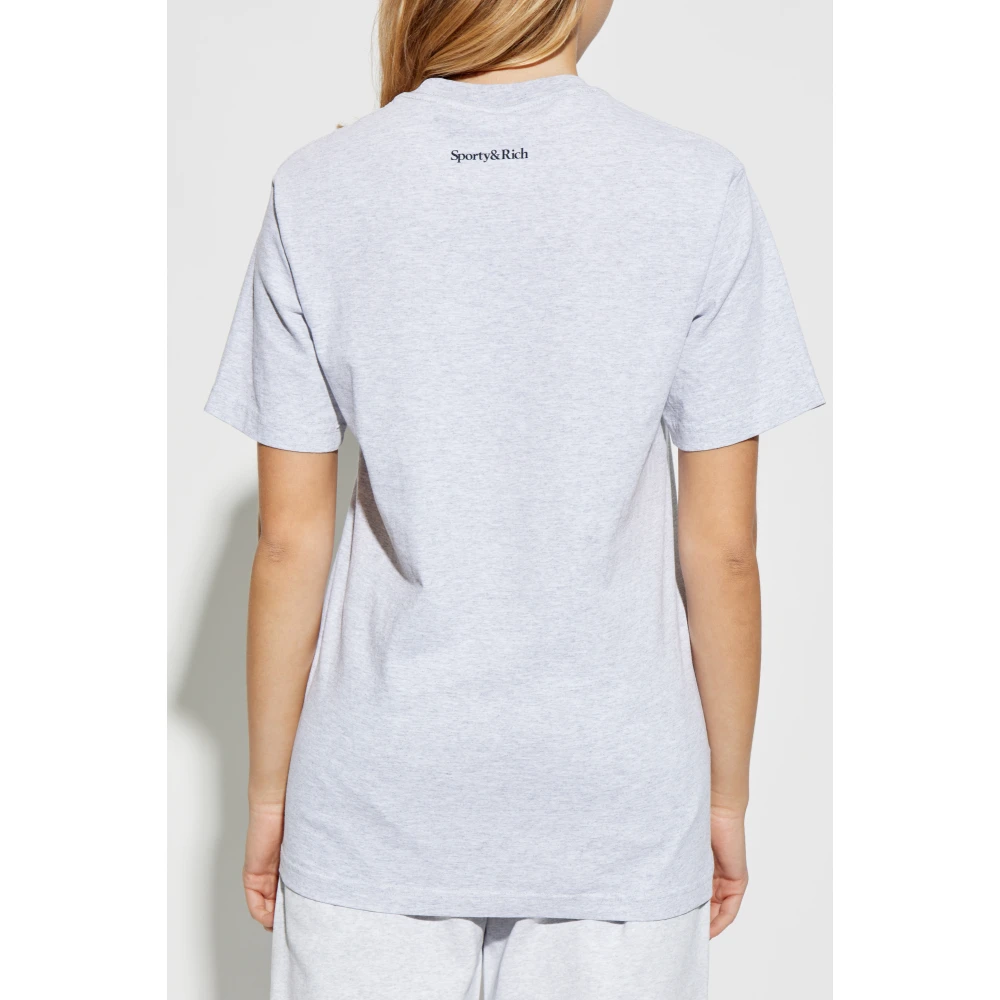 Sporty & Rich T-shirt uit de 47 & The New York Yankees collectie Gray Unisex