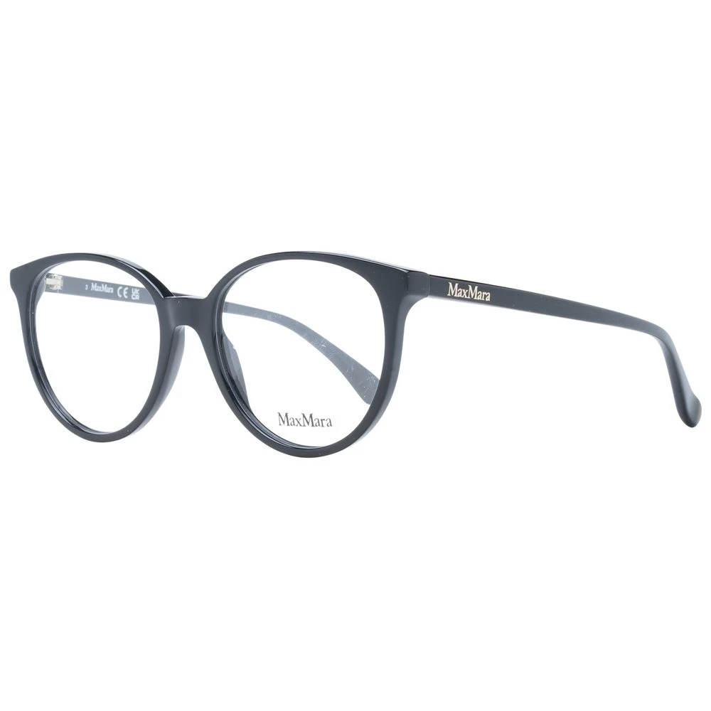 Max Mara Women's Black Full-Rim Round Glasses - Glasses - One Size - Accessories