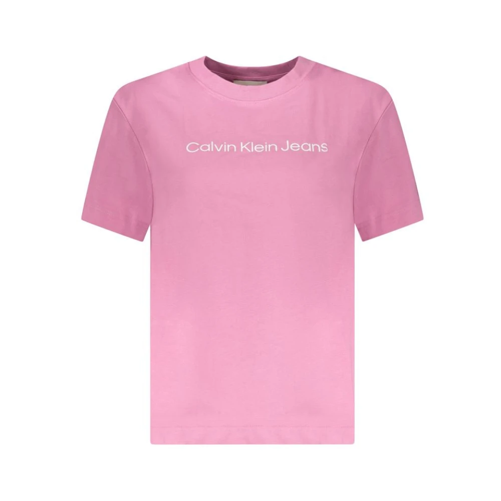 Calvin Klein Women's Pink Crew Neck T-Shirt