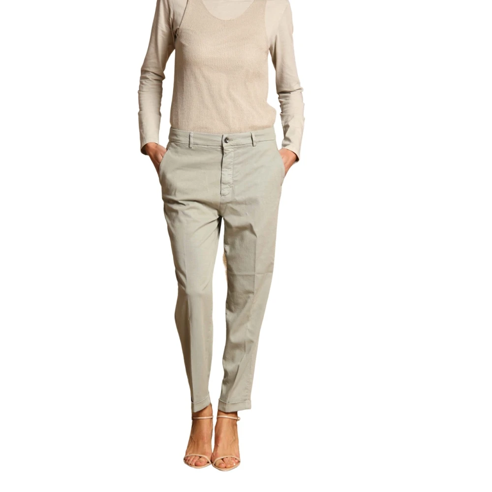 Mason's Gezellige Chino-broek voor dames in keper Green Dames