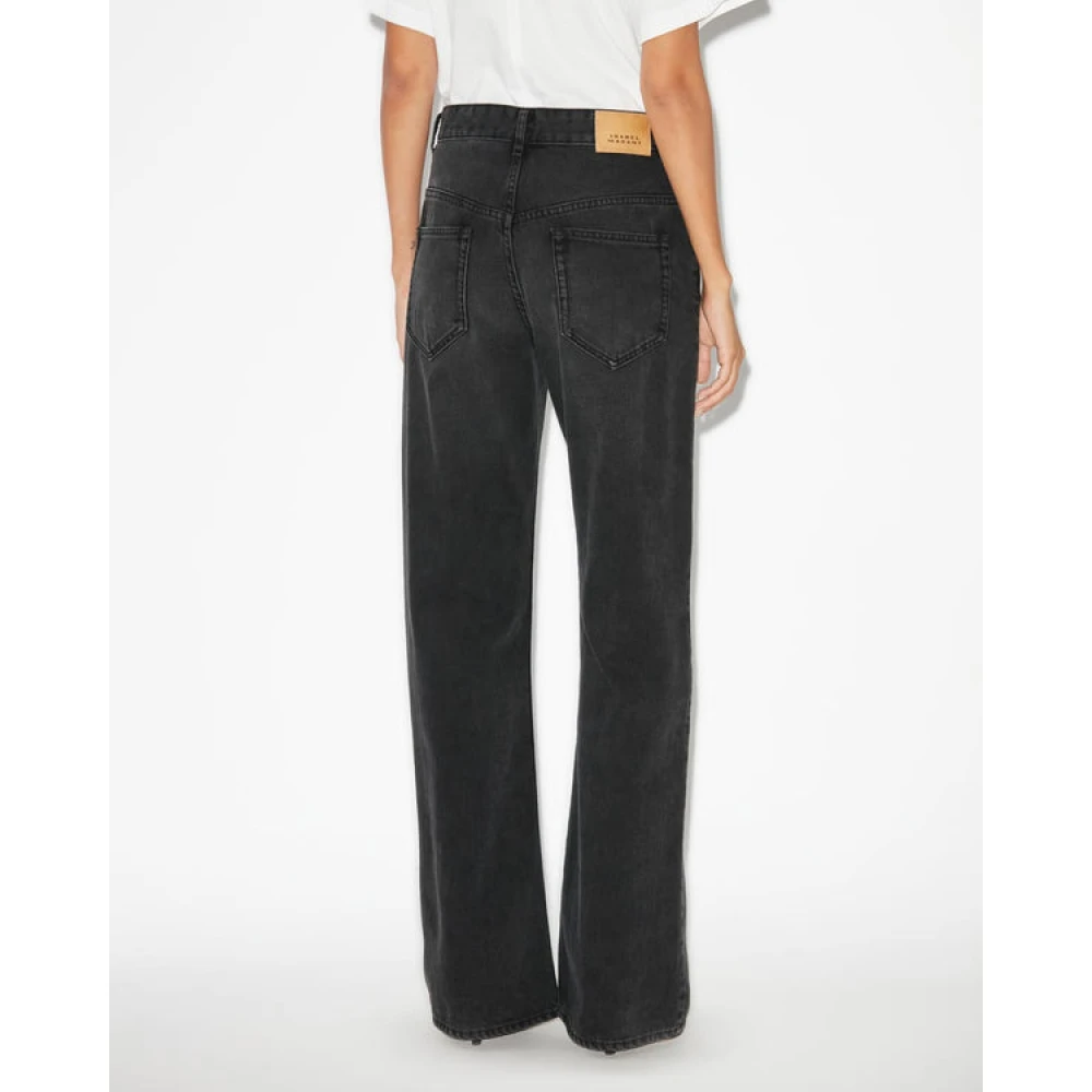 Isabel marant Effen Rits Sluiting Multizak Jeans Black Dames